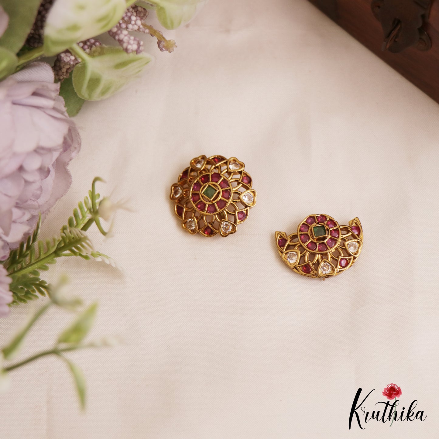 Elegant Floral Motifs Chandra Surya Kemp Hair Ornaments J386