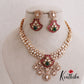 Stunning Geometric Motifs Mossanaite Jadau Necklace NC2606