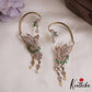 Simple Trendy CZ Sparkling Victorian Peacock Earcuff E676 (Available in 3 Colors)