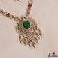Sparkling Leaf Motifs CZ Victorian Necklace NC3012 (Available In 3 Colors)
