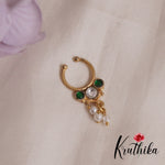 Simple Jadau Septum Nose Ring- No Piercing Required N56 (Available in 2 Colours)