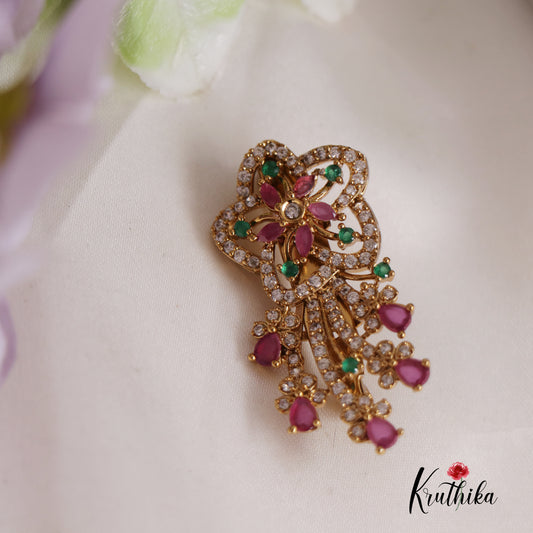 Radiant Kemp Floral Saree Pin SP16