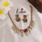 Pretty AD/Victoria Peacock Necklace with Pastel Green Beads NC1839