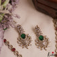 Sparkling Leaf Motifs CZ Victorian Necklace NC3012 (Available In 3 Colors)