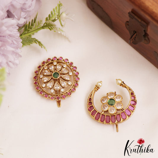 Elegant Floral Motifs Chandra Surya Kemp Hair Ornaments J379