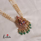 Traditional Multi Layered Perals Haaram With Beautiful Enamel Ganesha Pedant LH2007 (Available In 2 Colours)