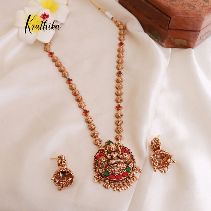 Premium Lakshmi Balls Jadau Haaram -Multi stones LH1792