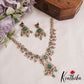 Sparkling Mango Motifs AD Victorian Necklace With Green Bead Drops NC2856 (Available In 2 Colors)