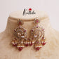 Classic CZ Peacock Triple Jhumkas E626 (Available in 2 Colours)