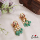 Stunning Floral Jhumka Jadau Earrings With Pearl And Bead Drops E844