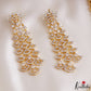 Stunning Leaf Motifs Diamond-Finish Gold-Tone CZ Necklace NC3263