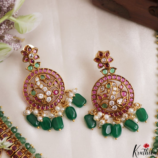 Premium Peacock Floral Motifs Kemp Choker NC3194
