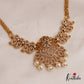 Pretty AD Mango Floral Motifs Necklace With Pearl Drops NC2733