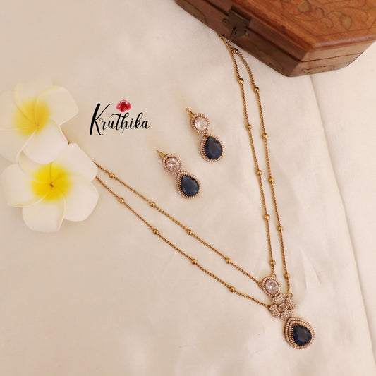 Simple two layer pendant chain set NC1770