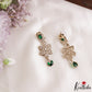 Sparkling Floral Leaf Motifs CZ Victorian Necklace NC3152 (Available In 6 Colors)