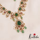 Sparkling Mango Motifs AD Victorian Necklace With Green Bead Drops NC2856 (Available In 2 Colors)