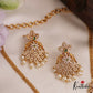 Pretty AD Mango Floral Motifs Necklace With Pearl Drops NC2733