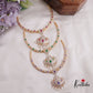 Simple AD/ Victorian Hasli Necklace with Peacock Pendant Drops NC2251 (Available in 3 Colours)