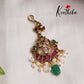 Simple Kemp Floral Maang Tikka with Beads Drops MT261