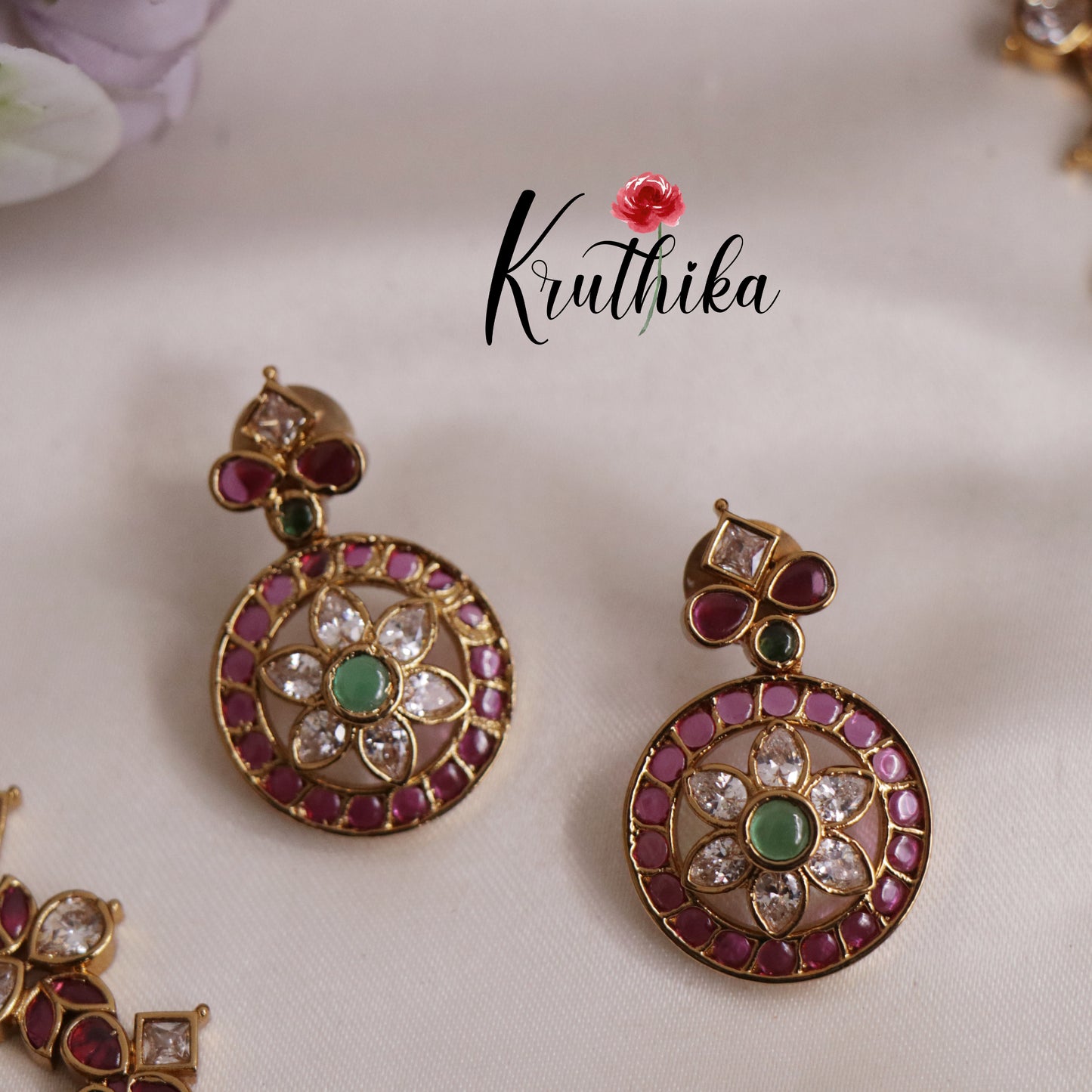 Beautiful Lakshmi Bottu Mala with Kemp Stones Necklace NC2506