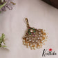 Trendy Floral Teardrop Motifs Maang Tikka With Pearl Drops MT377