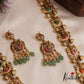 Traditional Antique Nagas Deity Motifs Haaram With Bead And Pearl Drops LH2019