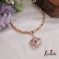 Simple AD/ Victorian Hasli Necklace with Peacock Pendant Drops NC2251 (Available in 3 Colours)