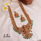 Royal Grand Nagas Jadau Temple Haaram Jalebi pattern with Green Beads LH1807