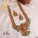 Royal Grand Nagas Jadau Temple Haaram with Green Beads LH1807