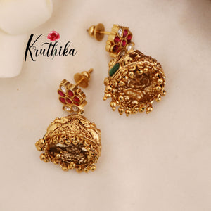 Gorgeous Jadau animal motifs jhumkas E492