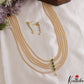 Pretty Sqaure Motifs Multi Layer Pearl Haaram LH2131