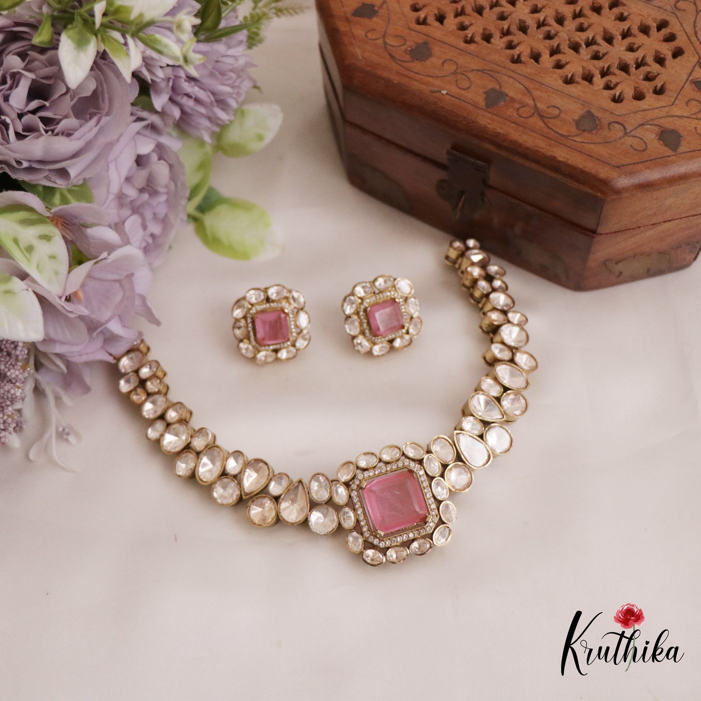 Elegant Mossanaite Choker NC2686 (Available In 4 Colors)
