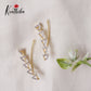 Trendy Dainty AD Stones Gold Finish Ear Climbers / Ear cuffs E479