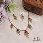 Sparkling AD Teardrop Motifs Victorian Necklace NC2654 (Available in 3 Colours)