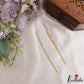 Simple Gold-Tone CZ Earchains EC224 (Available In 3 Colors)