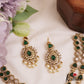 Stunning Geometric Motifs AD Victorian Necklace With Pearl Drops NC2772 (Available In 2 Colors)