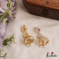 Classic Mango Motifs AD Jhumkas With Pearl Drops E1096  (Available In 3 Colors)