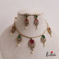 Sparkling AD Teardrop Motifs Victorian Necklace NC2654 (Available in 3 Colours)