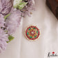Classic Pearl Border Floral Motifs Chandra Surya Jadau Hair Ornaments J413