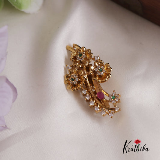 Beautiful Sparkling Floral Saree Pin  SP21