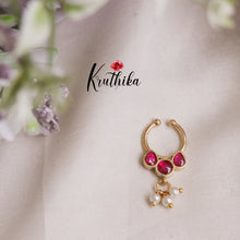 Trendy Jadau Septum Nose Ring- No Piercing Required N30 (Available in 5 Colours)