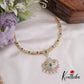 Simple AD/ Victorian Hasli Necklace with Peacock Pendant Drops NC2251 (Available in 3 Colours)