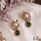 Elegant Pearl Leaf Motifs CZ Victorian Necklace NC3154 (Available In 6 Colors)