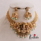 Premium Antique Nagas Lakshmi Peacock Motifs Necklace With Pearl And Bead Drops NC2611