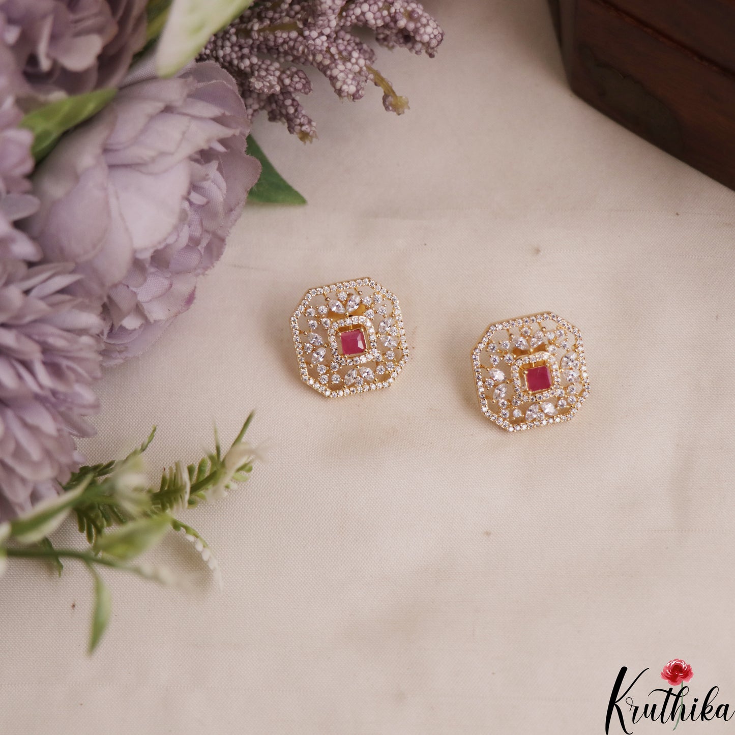 Trendy Geometric Motifs CZ Pendant Set PS289 (Available In 2 Colors)