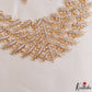 Sparkling Leaf Motifs Diamond-Finish Gold-Tone Necklace NC3240