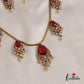 Sparkling AD Teardrop Motifs Victorian Necklace NC2654 (Available in 3 Colours)