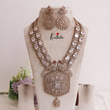 Grand AD Moissanite Peacock Haaram LH1888 (Available in 6 Colours)