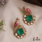 Gorgeous Parrot Motif Polki Victorian Stud Earrings E1099 (Available In 5 Colors)