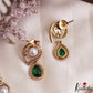 Elegant Pearl Leaf Motifs CZ Victorian Necklace NC3154 (Available In 6 Colors)